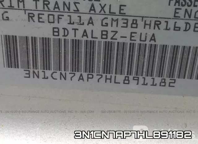 3N1CN7AP7HL891182 фото 9