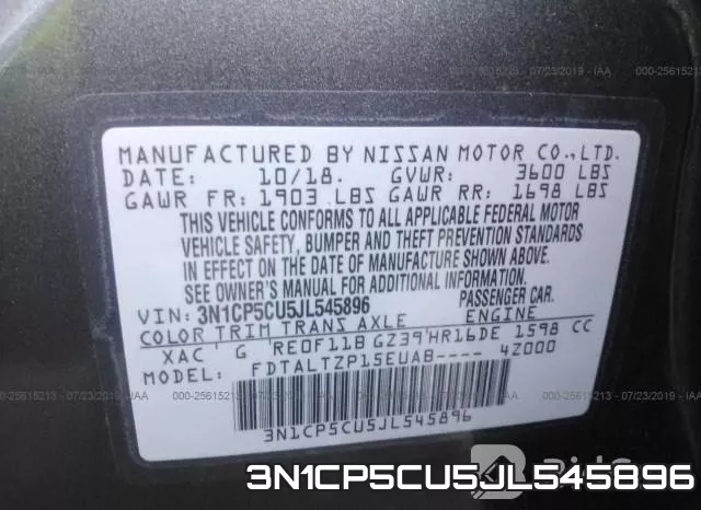 3N1CP5CU5JL545896 фото 10