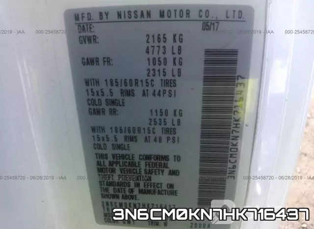 3N6CM0KN7HK716437 фото 10