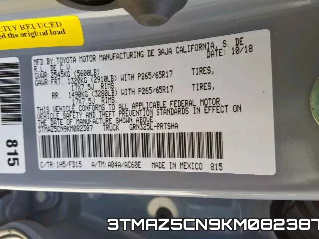 3TMAZ5CN9KM082387 фото 2