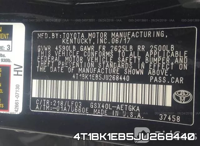 4T1BK1EB5JU268440 фото 10