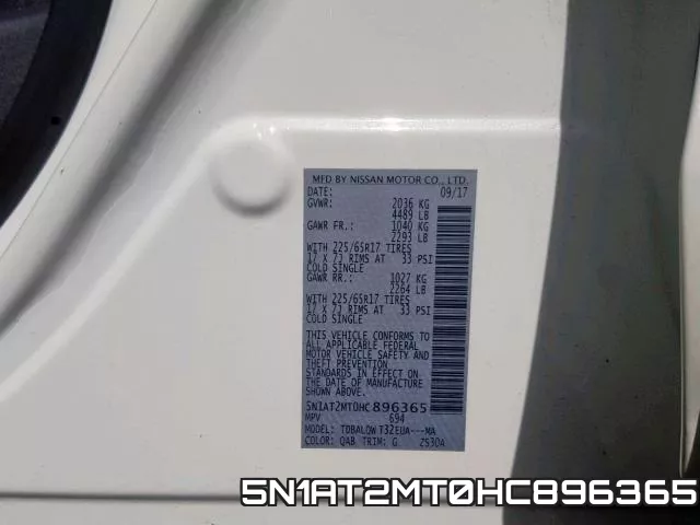5N1AT2MT0HC896365 фото 2