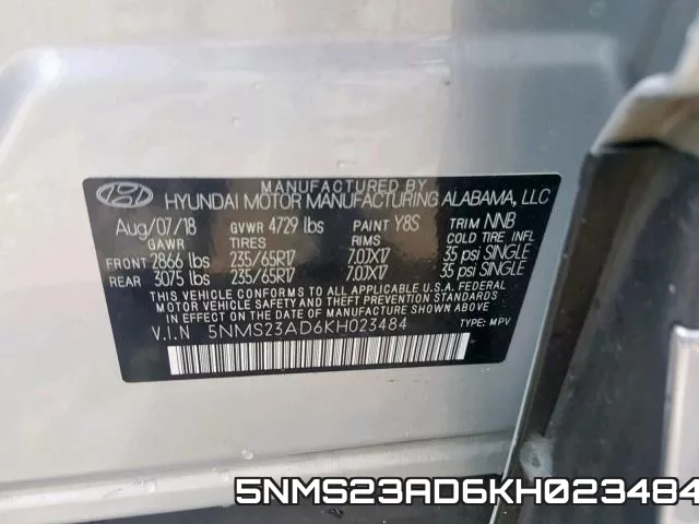 5NMS23AD6KH023484 фото 2