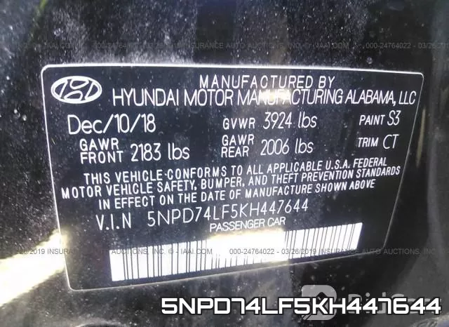 5NPD74LF5KH447644 фото 10