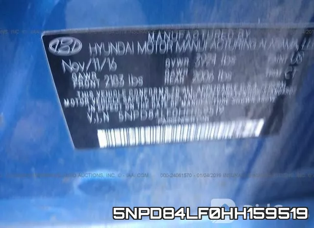 5NPD84LF0HH159519 фото 10
