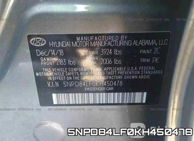 5NPD84LF0KH450478 фото 10