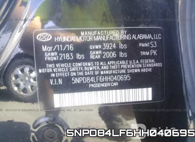 5NPD84LF6HH040695 фото 10