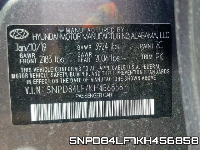 5NPD84LF7KH456858 фото 2