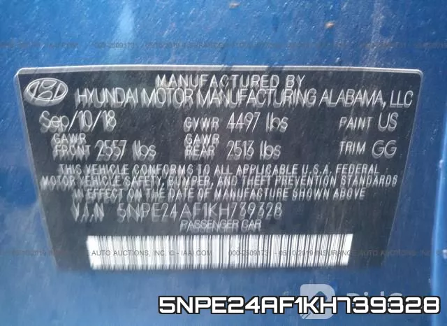 5NPE24AF1KH739328 фото 10