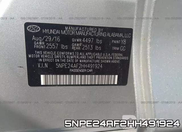 5NPE24AF2HH491924 фото 10