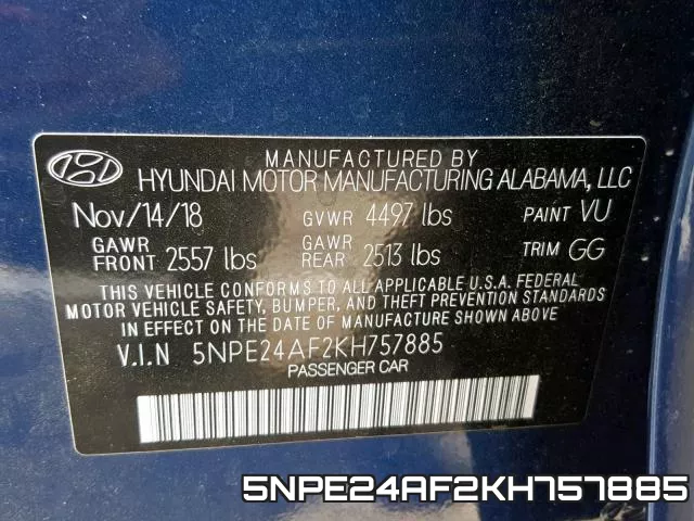 5NPE24AF2KH757885 фото 2