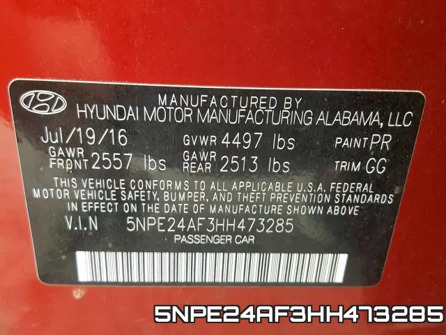 5NPE24AF3HH473285 фото 2