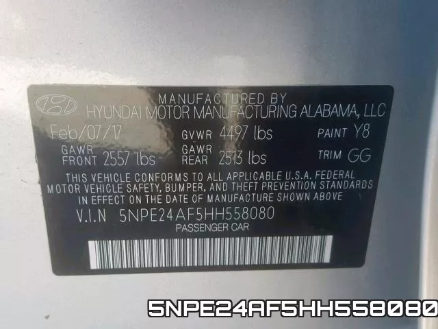 5NPE24AF5HH558080 фото 2