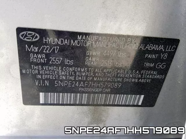 5NPE24AF7HH579089 фото 2