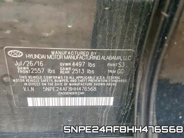 5NPE24AF8HH476568 фото 2