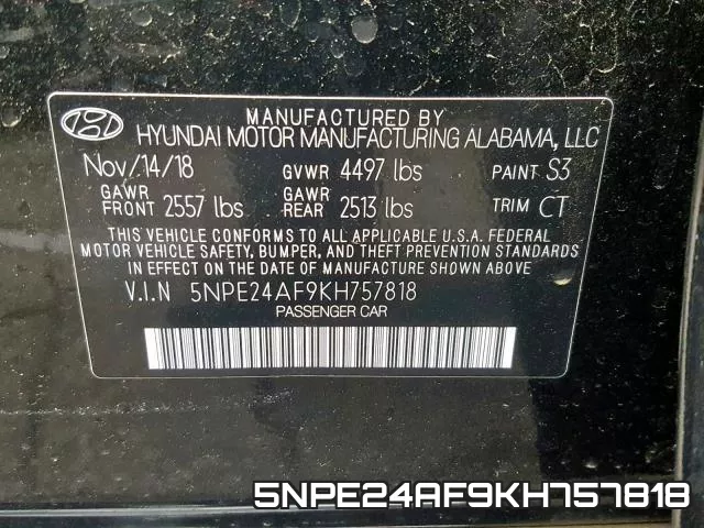 5NPE24AF9KH757818 фото 2