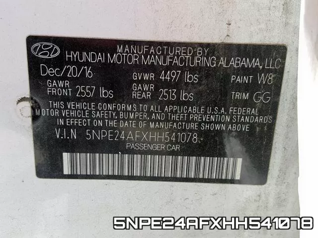 5NPE24AFXHH541078 фото 2