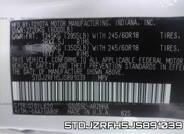 5TDJZRFH5JS891039 фото 10
