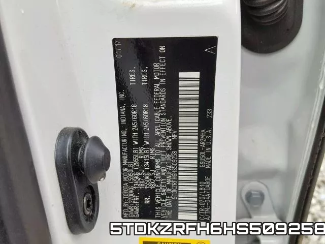 5TDKZRFH6HS509258 фото 2