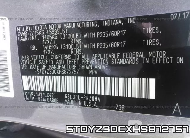 5TDYZ3DCXHS872757 фото 10