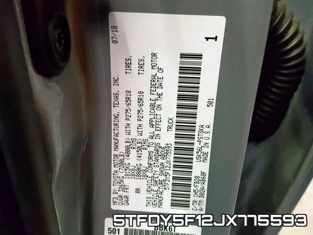 5TFDY5F12JX775593 фото 2