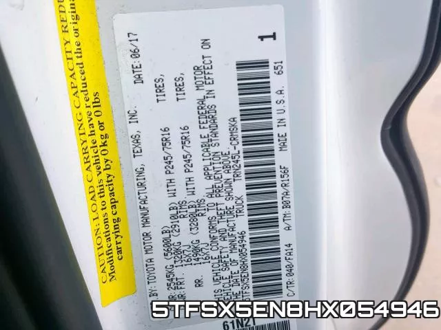 5TFSX5EN8HX054946 фото 2