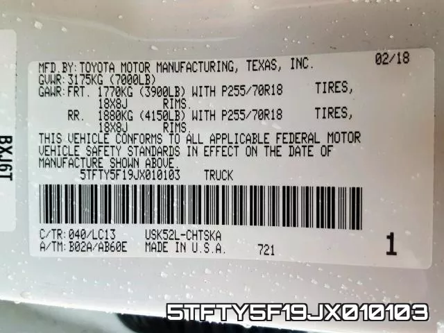 5TFTY5F19JX010103 фото 2