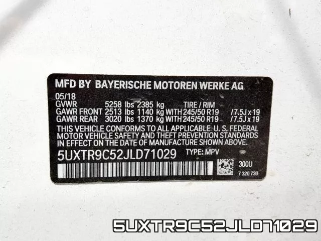 5UXTR9C52JLD71029 фото 2
