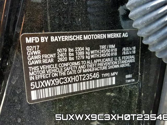 5UXWX9C3XH0T23546 фото 2