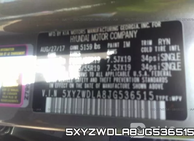5XYZWDLA8JG536515 фото 10