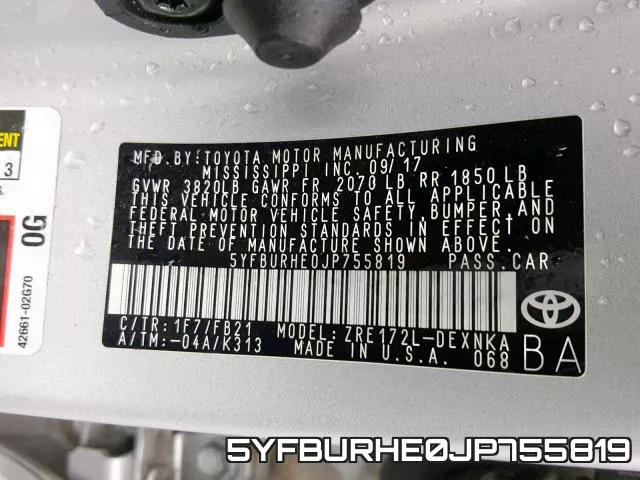 5YFBURHE0JP755819 фото 2