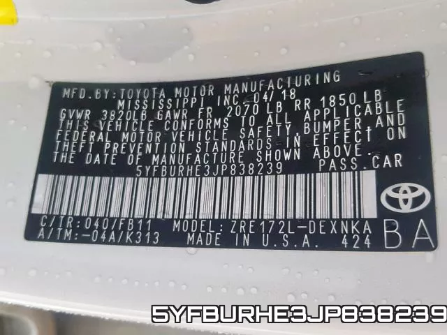 5YFBURHE3JP838239 фото 2