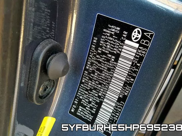 5YFBURHE5HP695238 фото 2