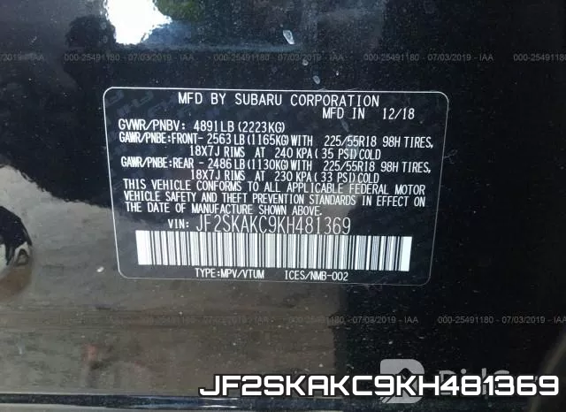 JF2SKAKC9KH481369 фото 10