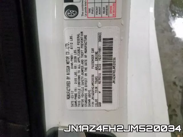 JN1AZ4FH2JM520034 фото 2