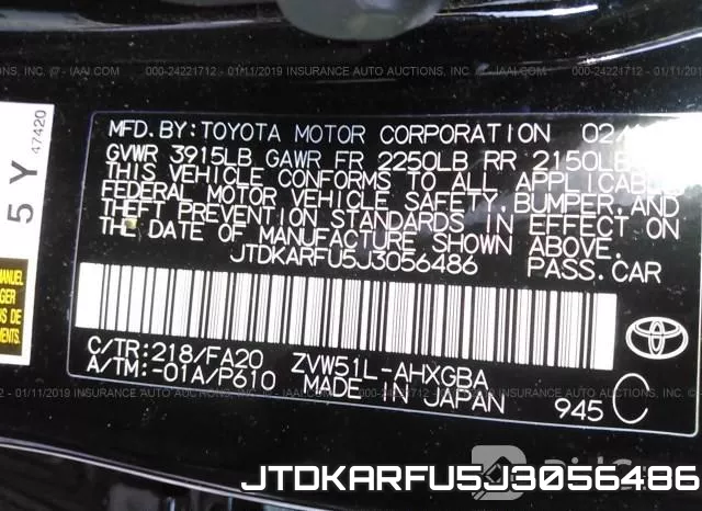 JTDKARFU5J3056486 фото 10
