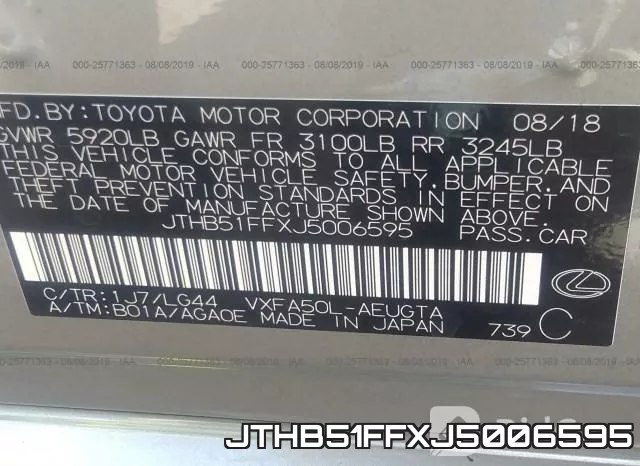 JTHB51FFXJ5006595 фото 10