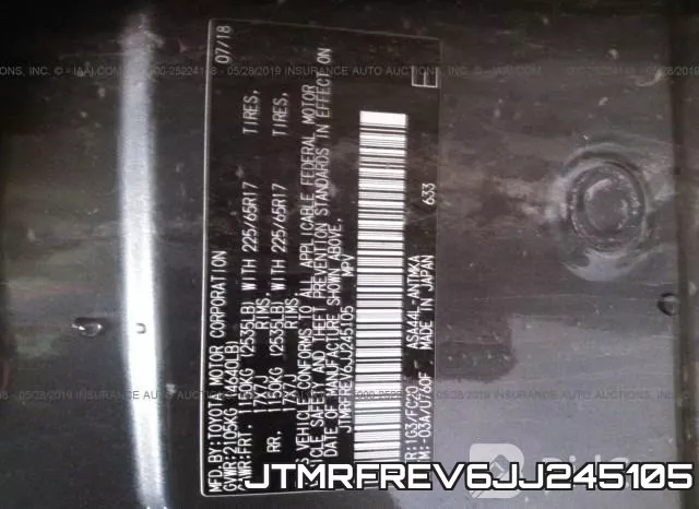 JTMRFREV6JJ245105 фото 10