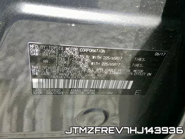 JTMZFREV7HJ143936 фото 2