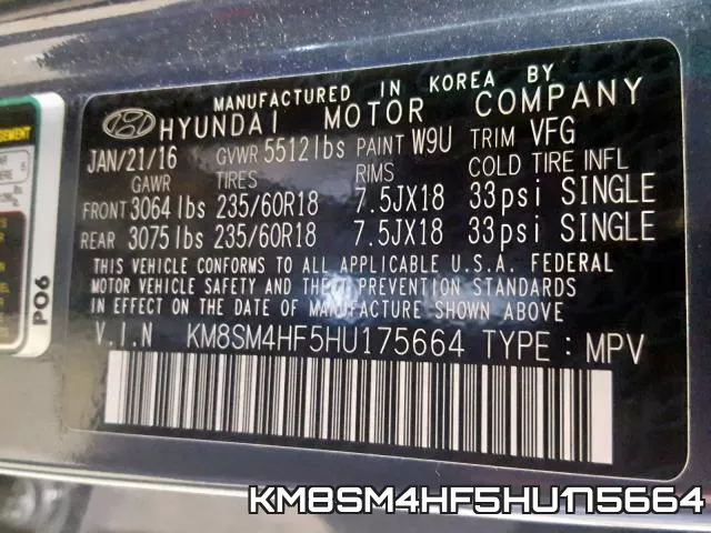 KM8SM4HF5HU175664 фото 2