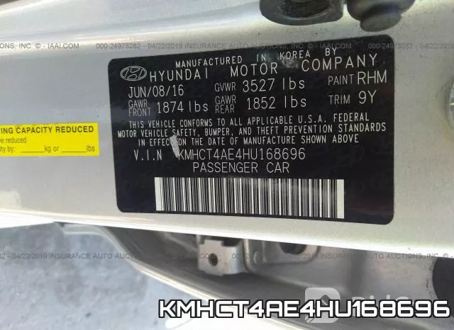 KMHCT4AE4HU168696 фото 10