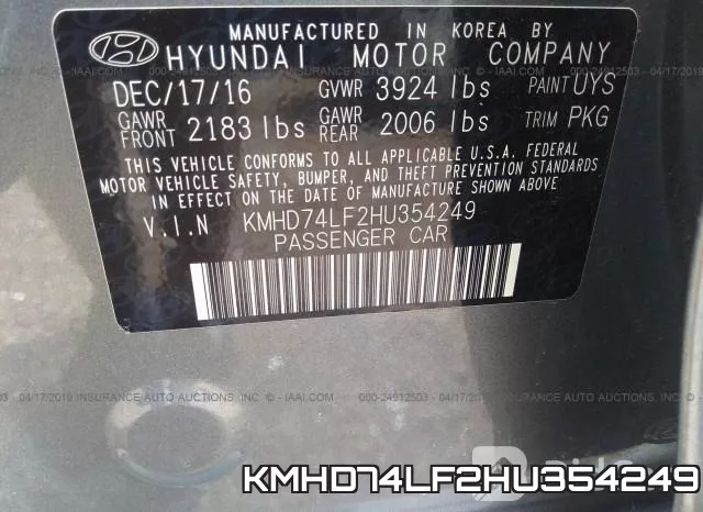 KMHD74LF2HU354249 фото 10