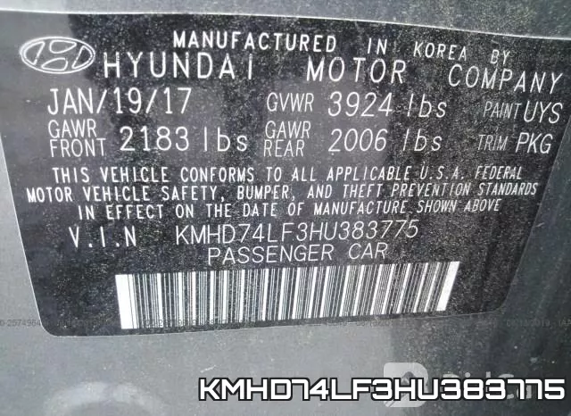 KMHD74LF3HU383775 фото 10