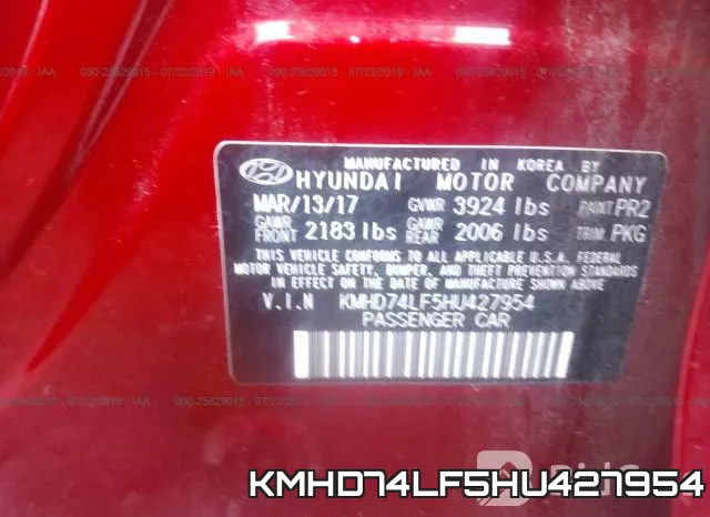 KMHD74LF5HU427954 фото 10