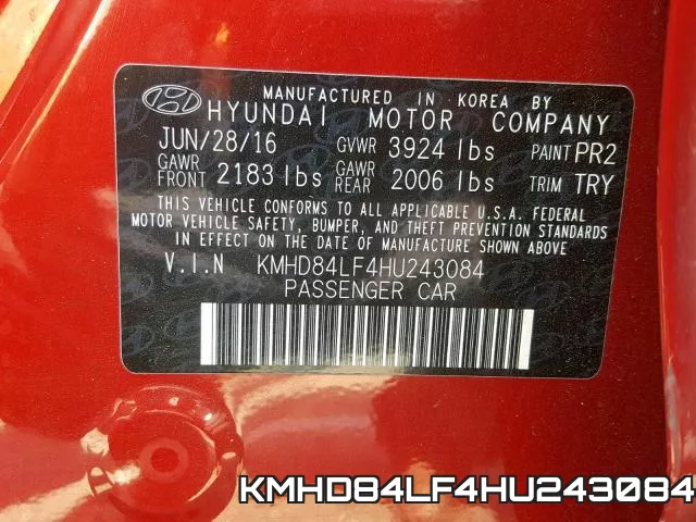 KMHD84LF4HU243084 фото 2