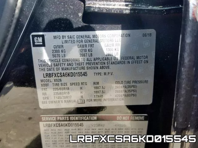 LRBFXCSA6KD015545 фото 2