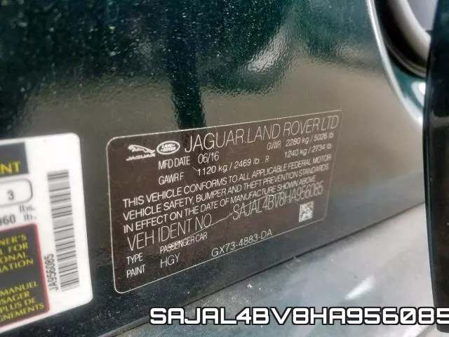 SAJAL4BV8HA956085 фото 2