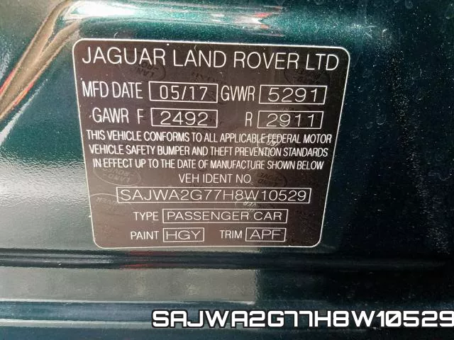 SAJWA2G77H8W10529 фото 2