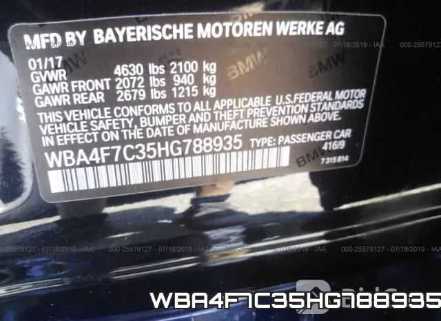 WBA4F7C35HG788935 фото 10