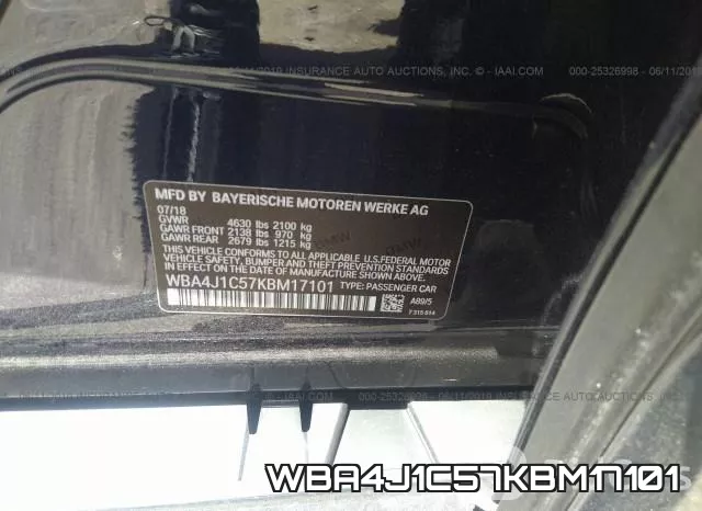 WBA4J1C57KBM17101 фото 10